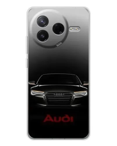 Чехол для Xiaomi POCO F7 Pro с картинкой «Audi — градиентный контур» Чехол для Xiaomi POCO F7 Pro с картинкой «Audi — градиентный контур»