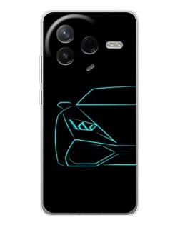 Чехол для Xiaomi POCO F7 Pro с картинкой «Голубой силуэт Lamborghini» Чехол для Xiaomi POCO F7 Pro с картинкой «Голубой силуэт Lamborghini»