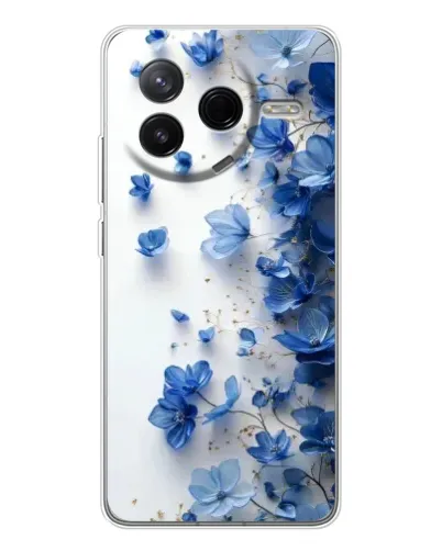 Чохол для Xiaomi POCO F7 Pro з картинкою «Блакитний квітковий каскад» Чохол для Xiaomi POCO F7 Pro з картинкою «Блакитний квітковий каскад»