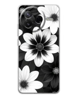 Чохол для Xiaomi POCO F7 Pro з картинкою «Монохромні айстри» Чохол для Xiaomi POCO F7 Pro з картинкою «Монохромні айстри»