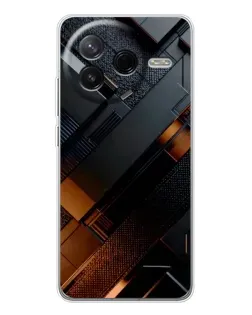 Чехол для Xiaomi POCO F7 Pro с картинкой «Черные геометрические блоки»