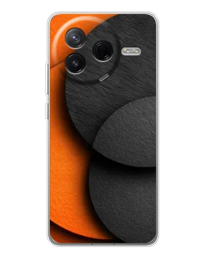 Чехол для Xiaomi POCO F7 Pro с картинкой «Геометрия оранжевых кругов» Чехол для Xiaomi POCO F7 Pro с картинкой «Геометрия оранжевых кругов»