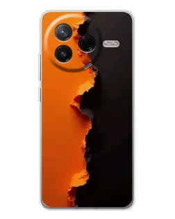 Чехол для Xiaomi POCO F7 Pro с картинкой «Оранжевый разлом»
