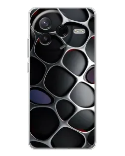 Чехол для Xiaomi POCO F7 Pro с картинкой «Объемная темная решетка»