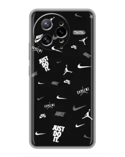Чехол для Xiaomi POCO F7 Ultra с картинкой «Nike Black Pattern» Чехол для Xiaomi POCO F7 Ultra с картинкой «Nike Black Pattern»