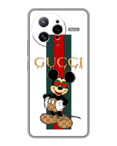 Чехол для Xiaomi POCO F7 Ultra с картинкой «Микки Маус Gucci — полосы»