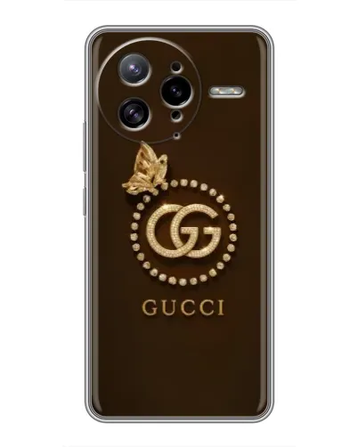 Чехол для Xiaomi POCO F7 Ultra с картинкой «Gucci — золотая бабочка»
