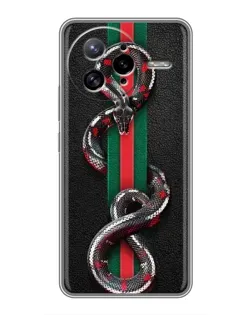 Чехол для Xiaomi POCO F7 Ultra с картинкой «Gucci — змея на полосе» Чехол для Xiaomi POCO F7 Ultra с картинкой «Gucci — змея на полосе»