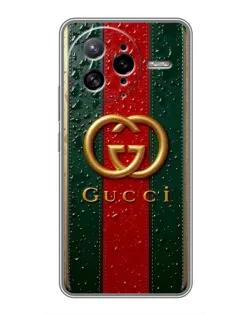 Чехол для Xiaomi POCO F7 Ultra с картинкой «Gucci — фирменная полоса и золото» Чехол для Xiaomi POCO F7 Ultra с картинкой «Gucci — фирменная полоса и золото»