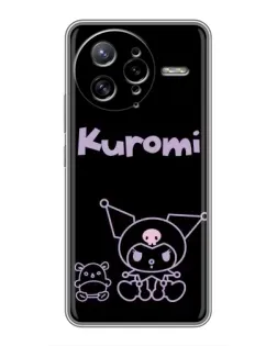 Чехол для Xiaomi POCO F7 Ultra с картинкой «Kuromi — черный минимализм»