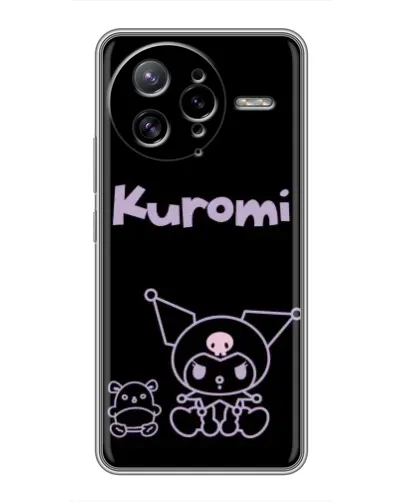 Чехол для Xiaomi POCO F7 Ultra с картинкой «Kuromi — черный минимализм»
