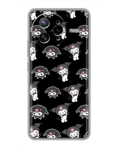 Чехол для Xiaomi POCO F7 Ultra с картинкой «Черный паттерн Kuromi»
