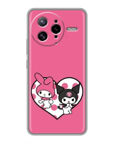 Чехол для Xiaomi POCO F7 Ultra с картинкой «Kuromi и My Melody»