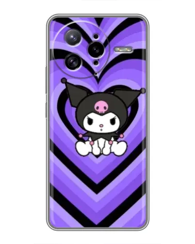 Чехол для Xiaomi POCO F7 Ultra с картинкой «Kuromi и фиолетовые сердца»