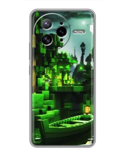 Чехол для Xiaomi POCO F7 Ultra с картинкой «Minecraft лесной пейзаж»