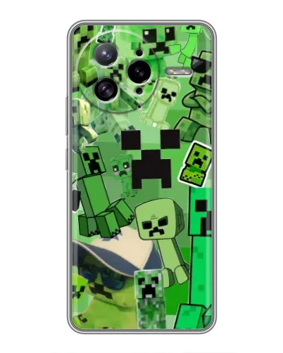 Чехол для Xiaomi POCO F7 Ultra с картинкой «Криперы Minecraft»