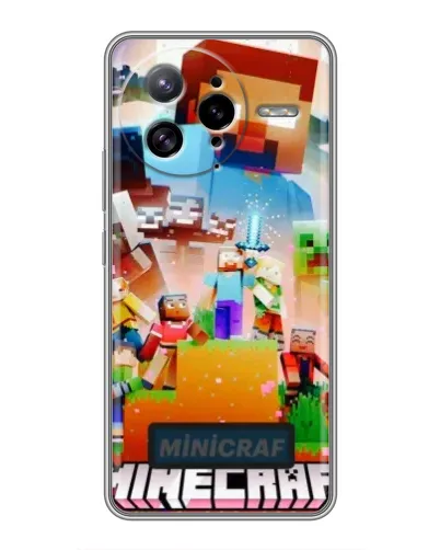 Чехол для Xiaomi POCO F7 Ultra с картинкой «Minecraft герои игры»
