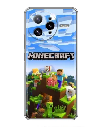 Чехол для Xiaomi POCO F7 Ultra с картинкой «Minecraft классический мир»
