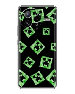 Чехол для Xiaomi POCO F7 Ultra с картинкой «Паттерн с криперами» Чехол для Xiaomi POCO F7 Ultra с картинкой «Паттерн с криперами»