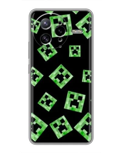 Чехол для Xiaomi POCO F7 Ultra с картинкой «Паттерн с криперами»