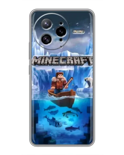 Чехол для Xiaomi POCO F7 Ultra с картинкой «Minecraft ледяной мир»