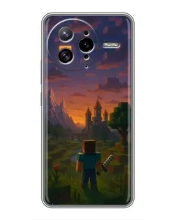 Чехол для Xiaomi POCO F7 Ultra с картинкой «Стив у башни» Чехол для Xiaomi POCO F7 Ultra с картинкой «Стив у башни»