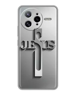 Чехол для Xiaomi POCO F7 Ultra с картинкой «Металлический крест Jesus»
