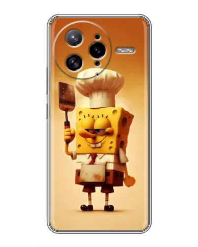 Чехол для Xiaomi POCO F7 Ultra с картинкой «Губка Боб повар»