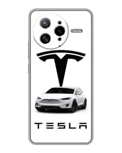 Чехол для Xiaomi POCO F7 Ultra с картинкой «Tesla White Style»