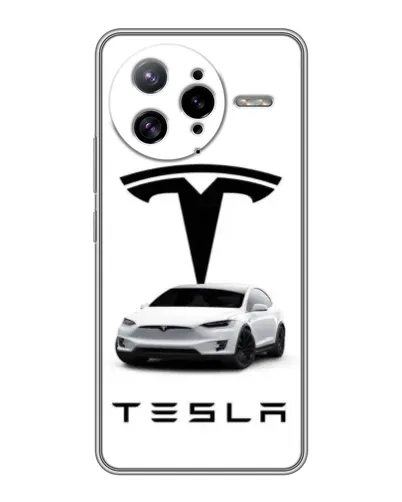 Чехол для Xiaomi POCO F7 Ultra с картинкой «Tesla White Style»