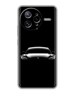 Чехол для Xiaomi POCO F7 Ultra с картинкой «Фары Tesla Night»