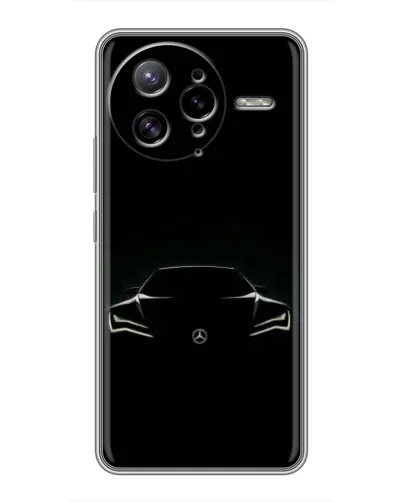 Чехол для Xiaomi POCO F7 Ultra с картинкой «Mercedes — силуэт авто» Чехол для Xiaomi POCO F7 Ultra с картинкой «Mercedes — силуэт авто»