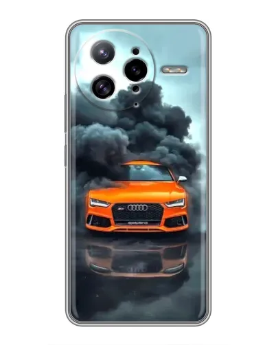 Чехол для Xiaomi POCO F7 Ultra с картинкой «Audi в облаках дыма»