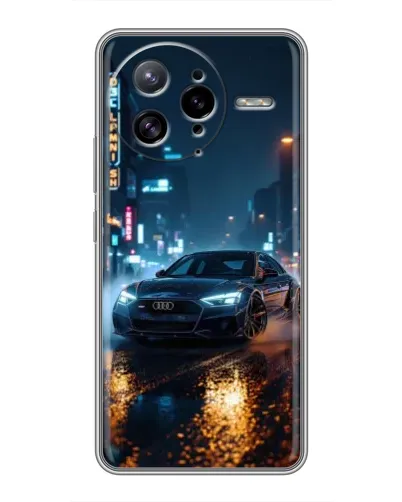 Чехол для Xiaomi POCO F7 Ultra с картинкой «Ночной город и Audi»