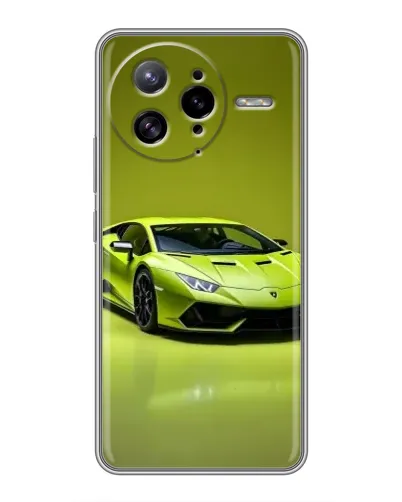 Чехол для Xiaomi POCO F7 Ultra с картинкой «Салатовый Lamborghini Huracan»