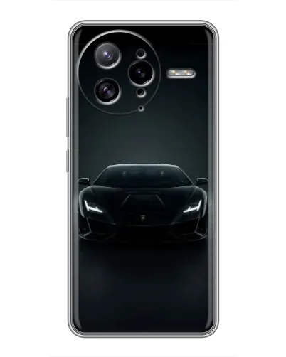 Чехол для Xiaomi POCO F7 Ultra с картинкой «Черный Lamborghini Aventador»