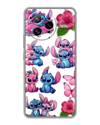 Чехол для Xiaomi POCO F7 Ultra с картинкой «Стикеры Stitch и Angel»