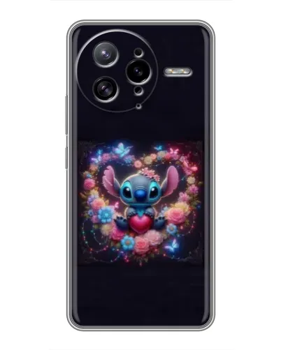 Чехол для Xiaomi POCO F7 Ultra с картинкой «Stitch в цветах»
