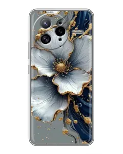 Чехол для Xiaomi POCO F7 Ultra с картинкой «Белый цветок и золотой флюид» Чехол для Xiaomi POCO F7 Ultra с картинкой «Белый цветок и золотой флюид»