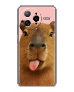 Чехол для Xiaomi POCO F7 Ultra с картинкой «Капибара с языком»