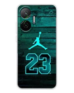 Чехол для Xiaomi POCO F7 с картинкой «Jordan Cyan 23» Чехол для Xiaomi POCO F7 с картинкой «Jordan Cyan 23»