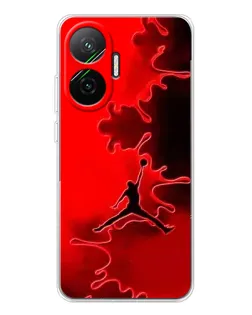 Чехол для Xiaomi POCO F7 с картинкой «Jordan Red Smoke» Чехол для Xiaomi POCO F7 с картинкой «Jordan Red Smoke»