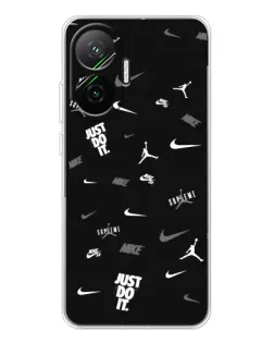 Чехол для Xiaomi POCO F7 с картинкой «Nike Black Pattern» Чехол для Xiaomi POCO F7 с картинкой «Nike Black Pattern»