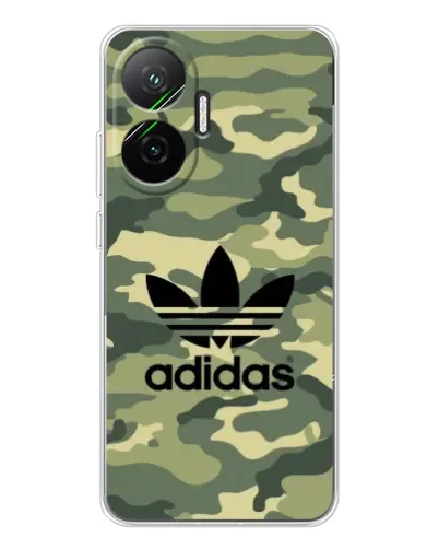 Чехол для Xiaomi POCO F7 с картинкой «Милитари стиль Adidas»