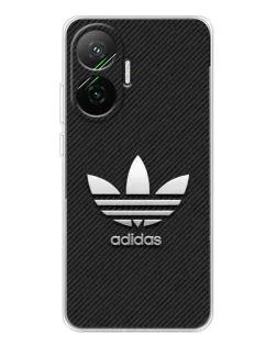 Чехол для Xiaomi POCO F7 с картинкой «Adidas Карбоновая текстура»