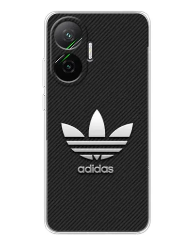 Чехол для Xiaomi POCO F7 с картинкой «Adidas Карбоновая текстура»
