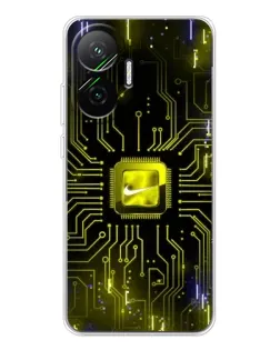 Чохол для Xiaomi POCO F7 з картинкою «Nike — золота іскра» Чохол для Xiaomi POCO F7 з картинкою «Nike — золота іскра»