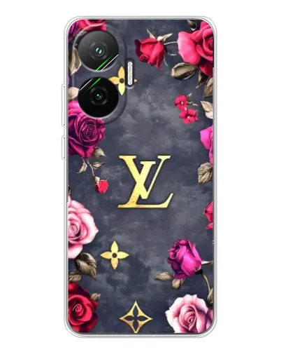 Чехол для Xiaomi POCO F7 с картинкой «Цветочный Louis Vuitton»
