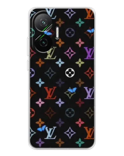 Чехол для Xiaomi POCO F7 с картинкой «Цветная монограмма LV»