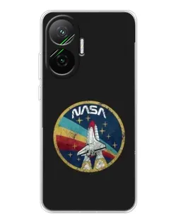 Чехол для Xiaomi POCO F7 с картинкой «NASA — эмблема миссии»
